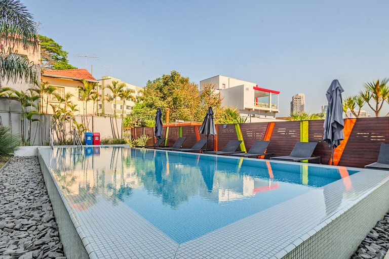 Vila Madalena Studio | garage | balcony | pool