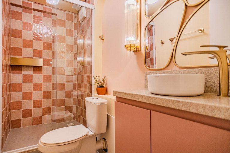 Estudio Estilo Resort con Bañera y Vista | Centro SP