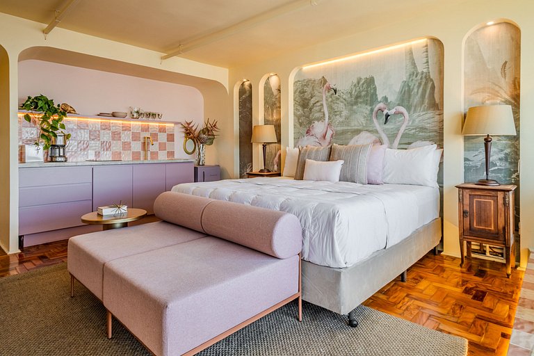Estudio Estilo Resort con Bañera y Vista | Centro SP