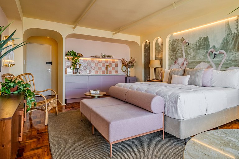 Flamingo Sampa Spa: view and bathtub
