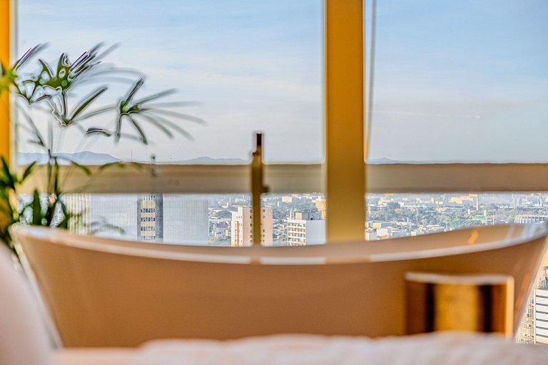 Flamingo Sampa Spa: vista e banheira