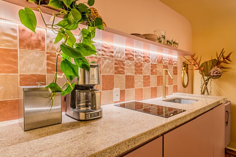 Estudio Estilo Resort con Bañera y Vista | Centro SP