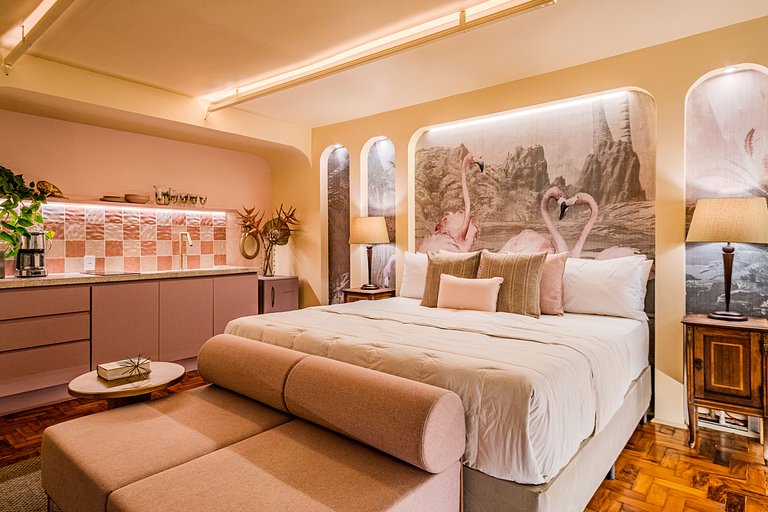 Estudio Estilo Resort con Bañera y Vista | Centro SP