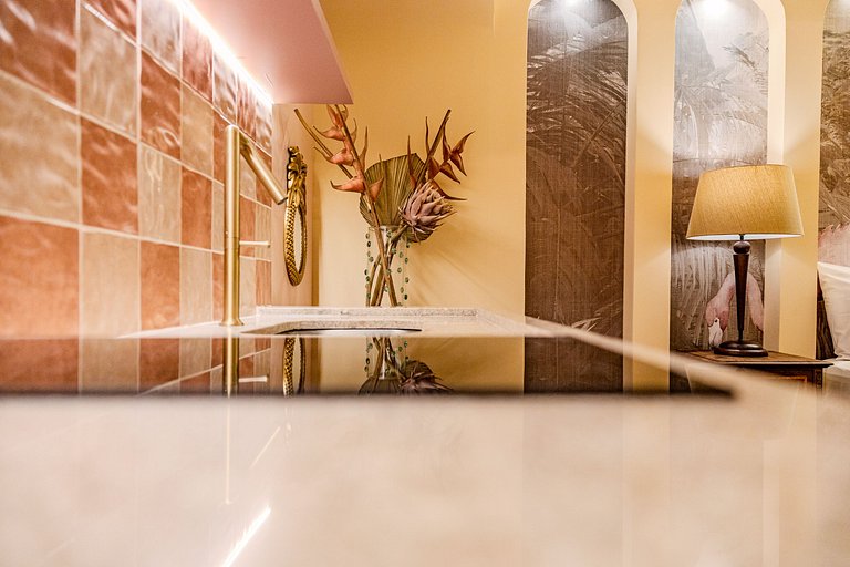 Flamingo Sampa Spa: view and bathtub