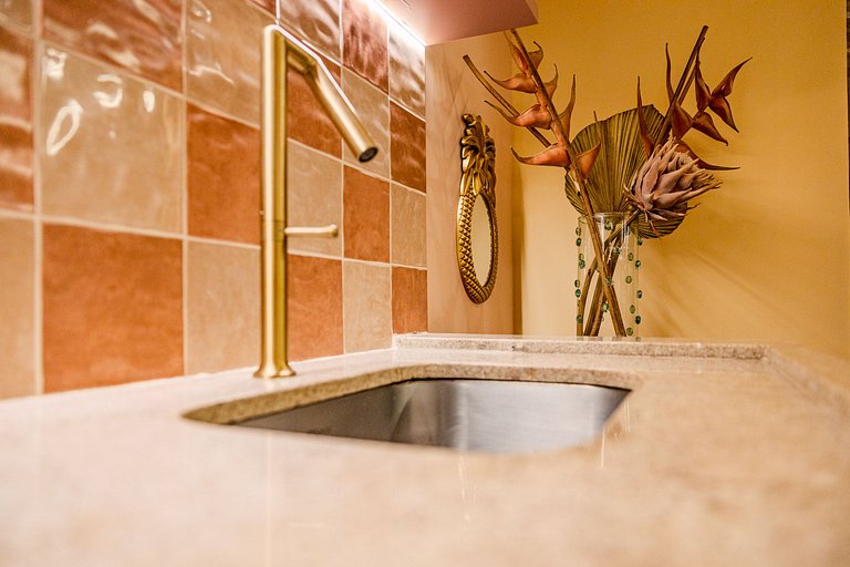Estudio Estilo Resort con Bañera y Vista | Centro SP