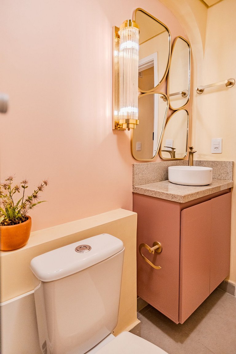 Estudio Estilo Resort con Bañera y Vista | Centro SP