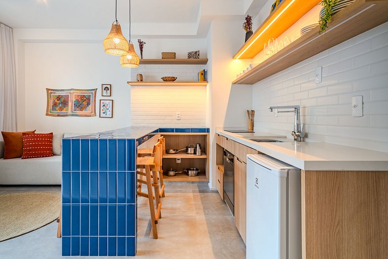 1 quarto com AC e estrutura top em Pinheiros
