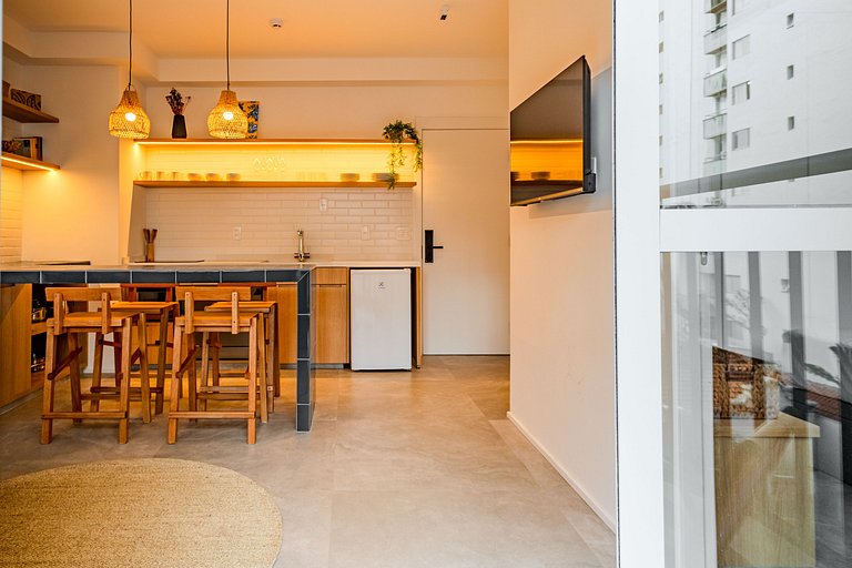 1BR w/ AC & top amenities in Pinheiros