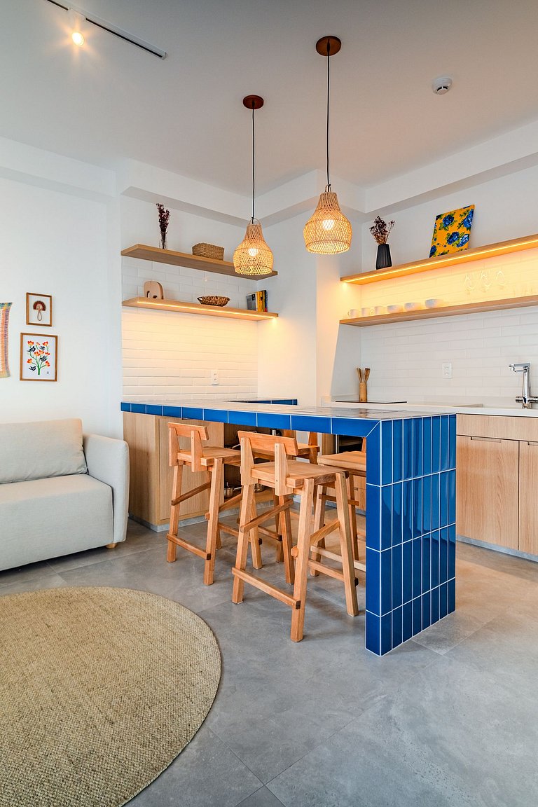 1 quarto com AC e estrutura top em Pinheiros