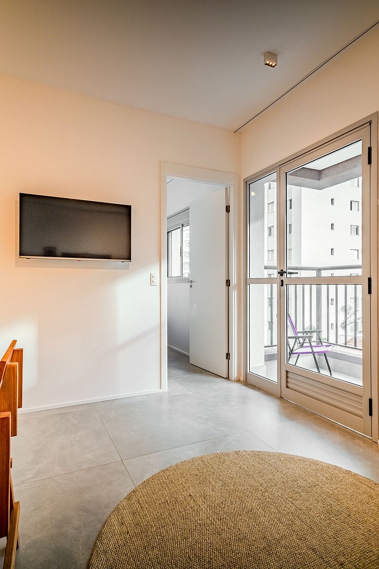1 quarto com AC e estrutura top em Pinheiros