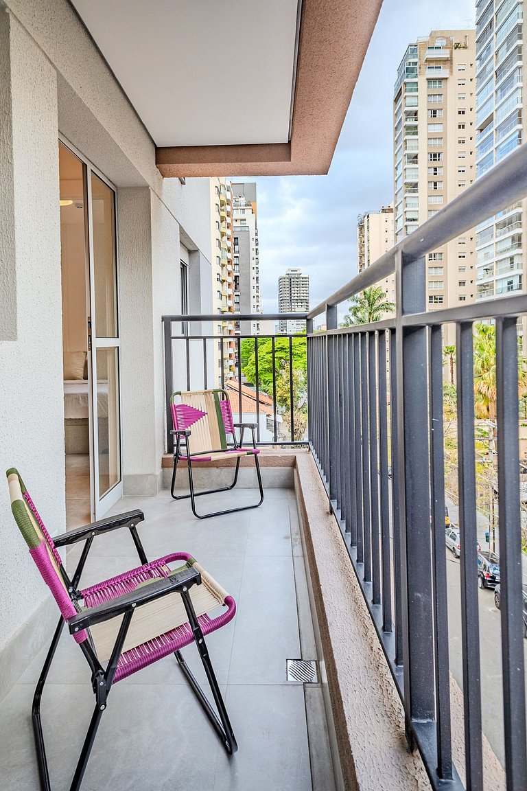 1BR w/ AC & top amenities in Pinheiros