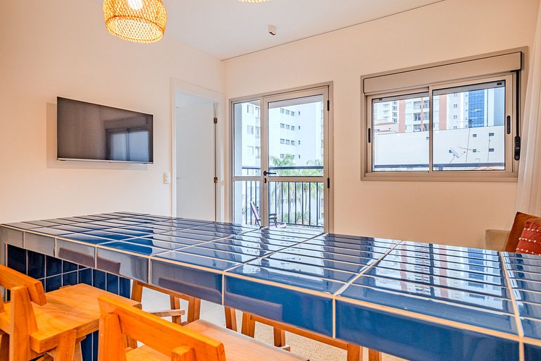 1BR w/ AC & top amenities in Pinheiros
