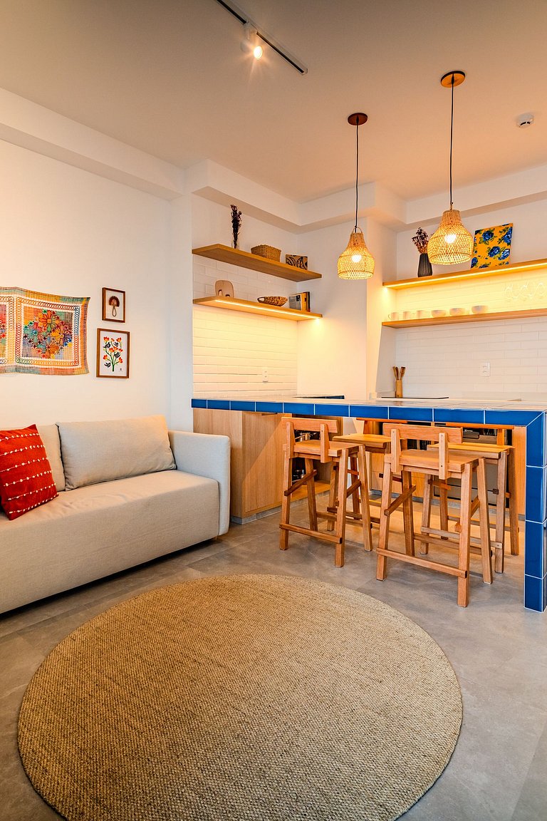 1 quarto com AC e estrutura top em Pinheiros