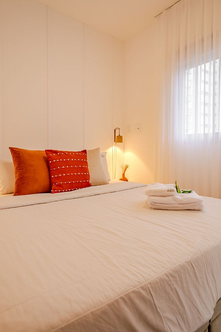 1 quarto com AC e estrutura top em Pinheiros