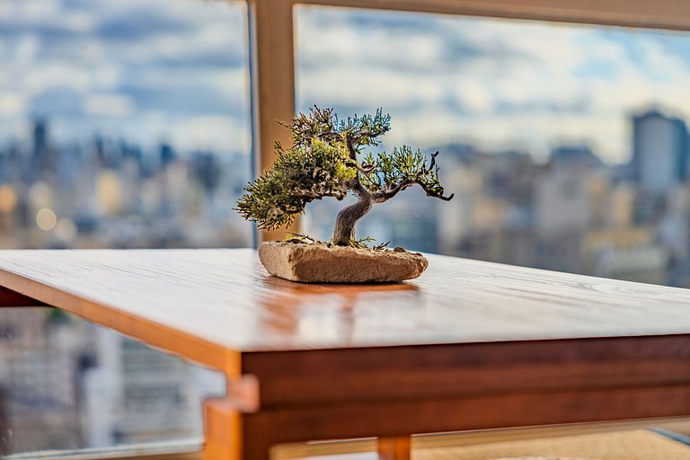 Estudio Japonés Moderno con Bañera y Vista | Centro SP