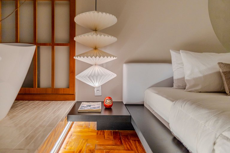 Japan House SampaSpa: banheira e vista 37° andar