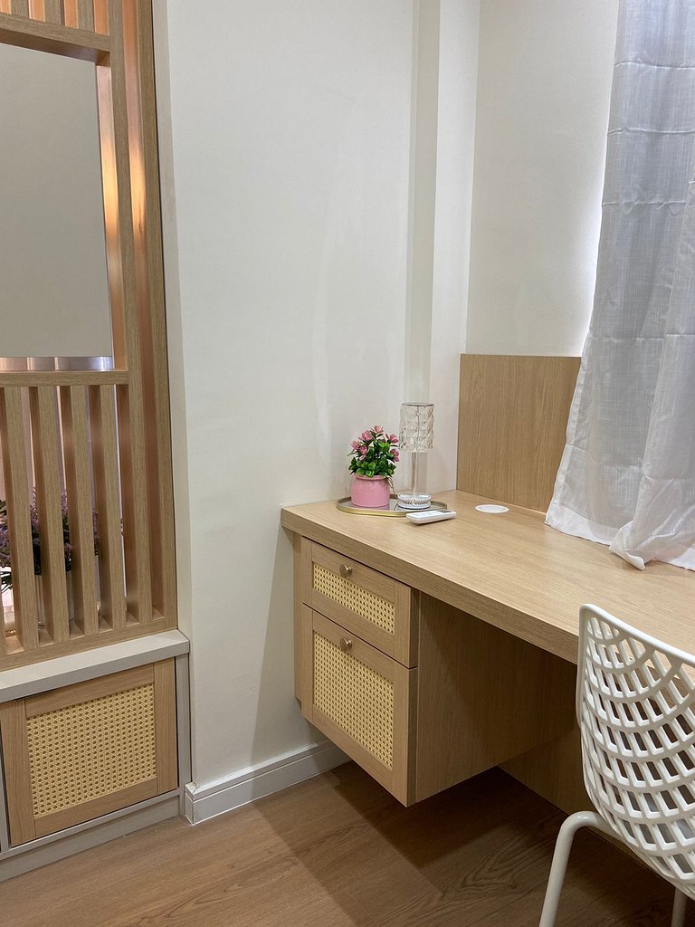 Studio novo com piscina e academia no Butantã