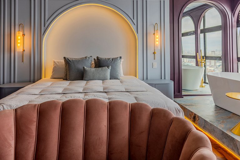 Manhattan SampaSpa | Banheira + Vista incrível