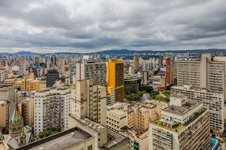 Estudio Art Déco con Bañera y Vista | Centro de SP