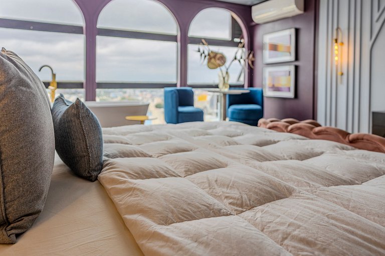 Estudio Art Déco con Bañera y Vista | Centro de SP