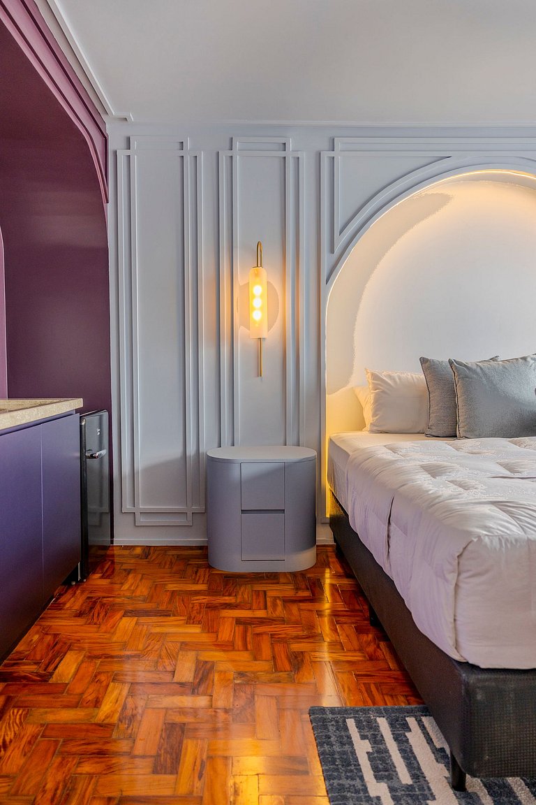 Estudio Art Déco con Bañera y Vista | Centro de SP