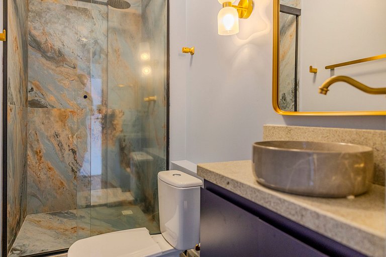 Estudio Art Déco con Bañera y Vista | Centro de SP