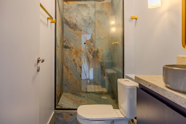 Estudio Art Déco con Bañera y Vista | Centro de SP