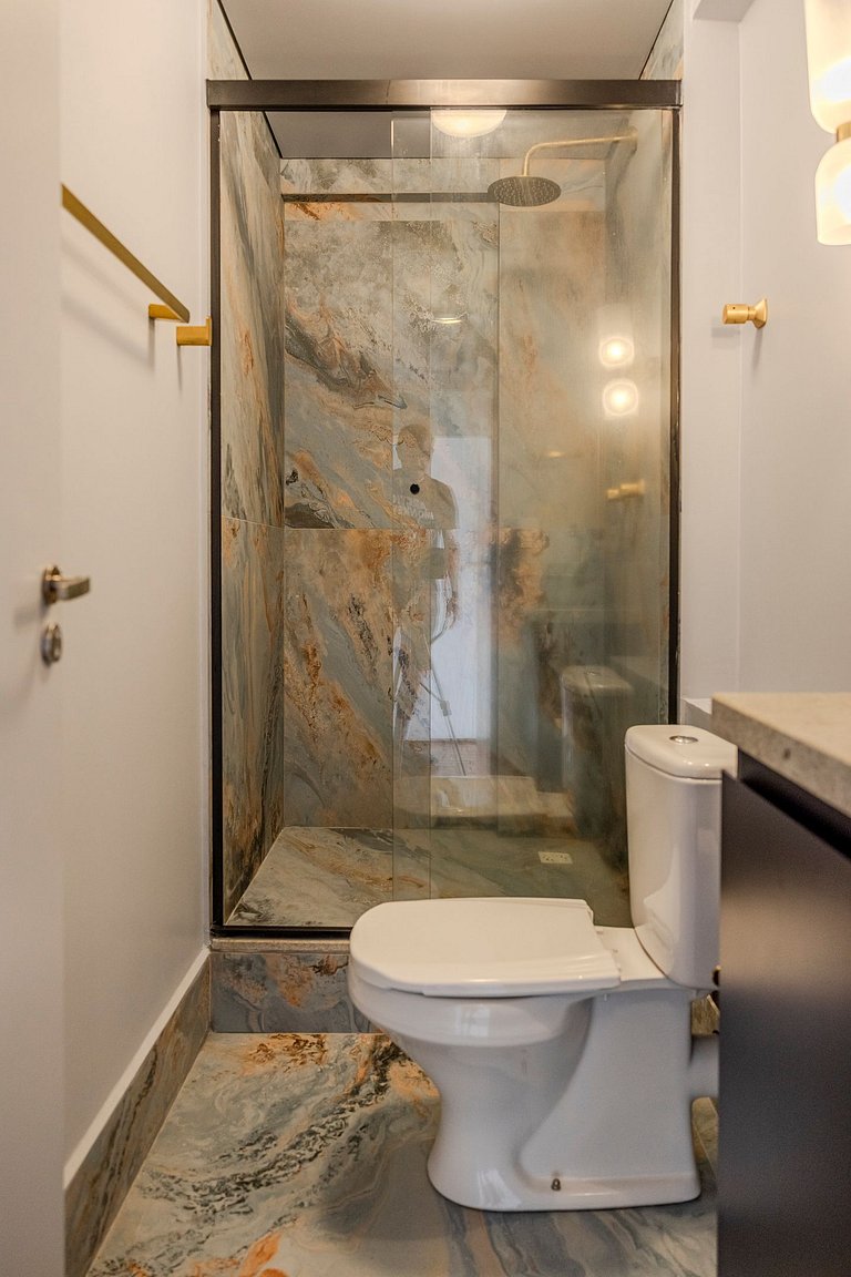 Estudio Art Déco con Bañera y Vista | Centro de SP