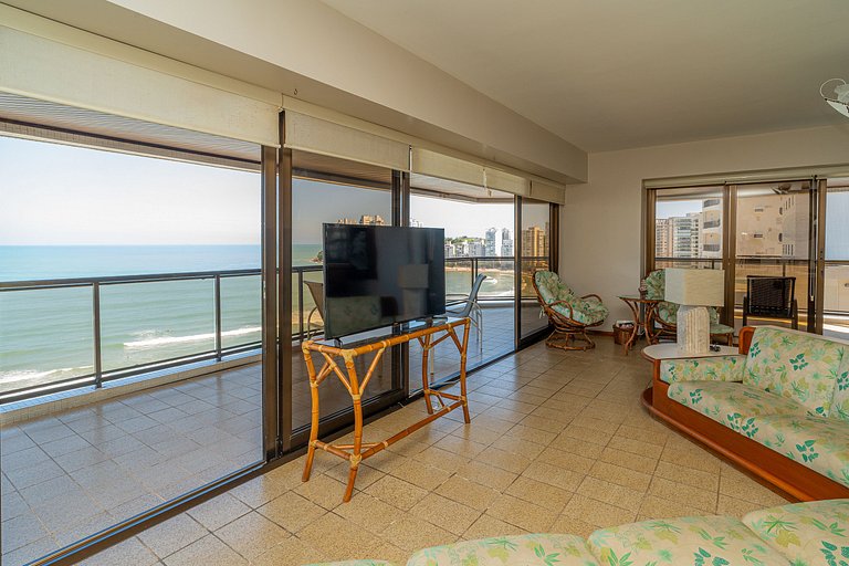 Beira-Mar Guarujá | 3 Quartos e Varanda Vista Mar