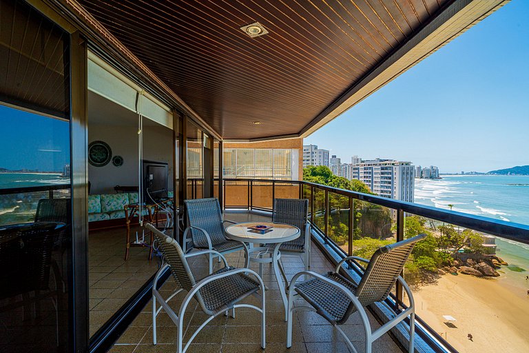 Beira-Mar Guarujá | 3 Quartos e Varanda Vista Mar