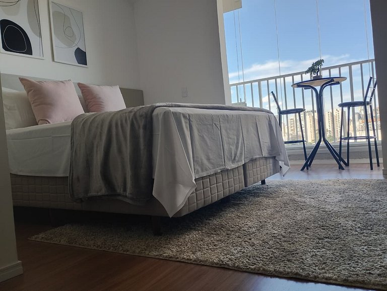 Modern Studio w/ Balcony in Alto da Boa Vista