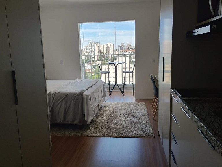 Modern Studio w/ Balcony in Alto da Boa Vista
