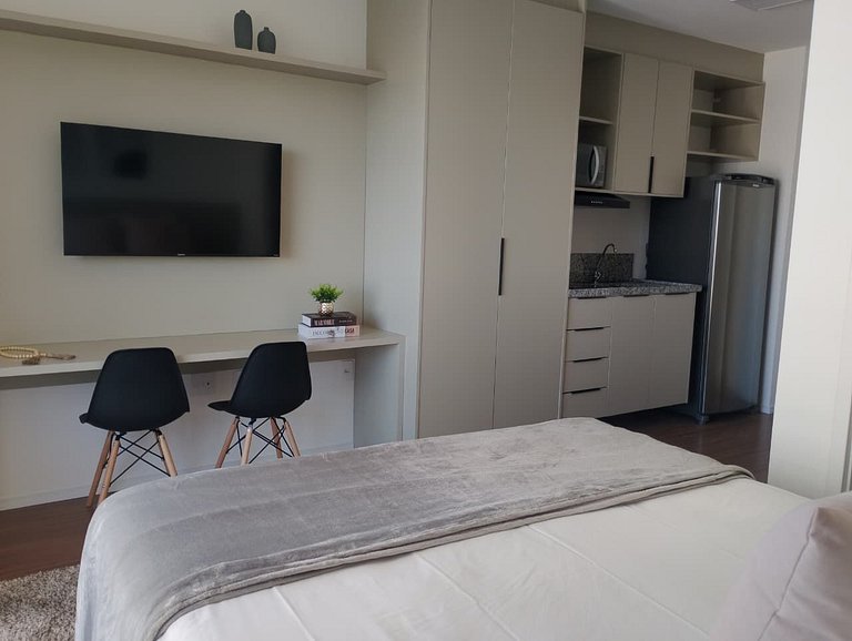 Modern Studio w/ Balcony in Alto da Boa Vista