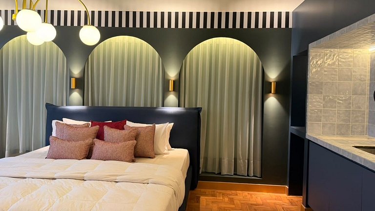 Estudio Estilo Resort con Bañera y Vista | Centro SP