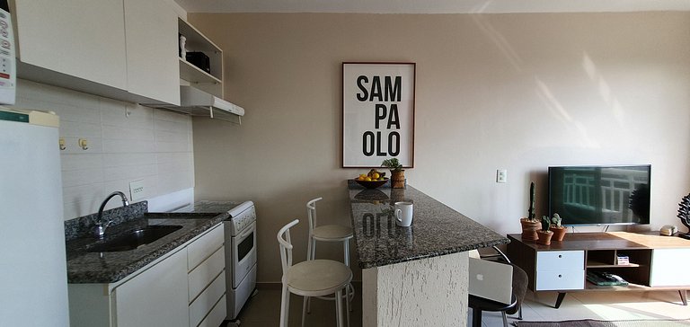 apartament at benedito calixto | garage | pool | AC