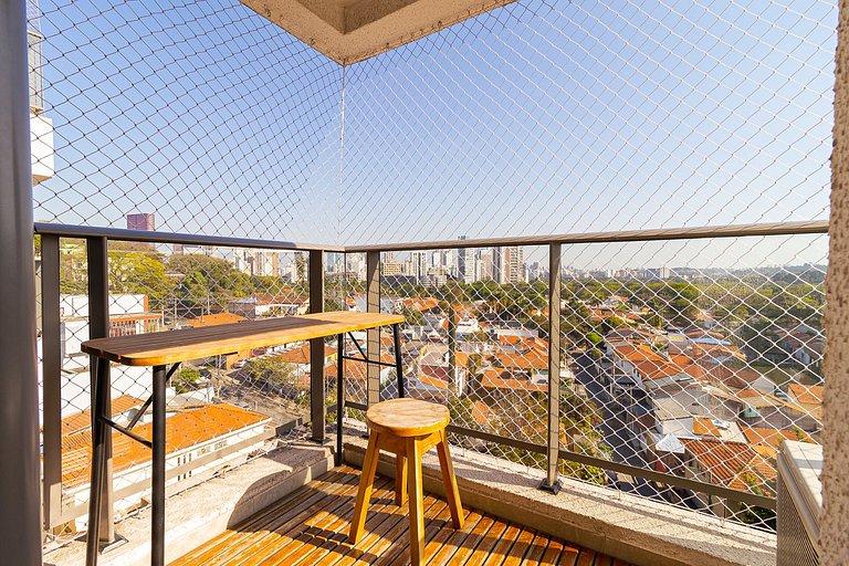 Vila Madalena Studio | garage | balcony | pool